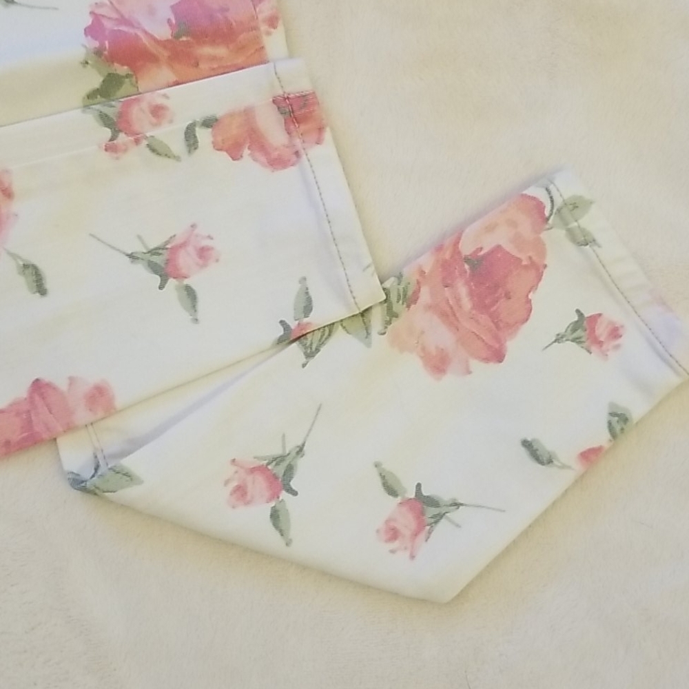 Free People White Jeans with Roses Size 25 New - Picture 6 of 9